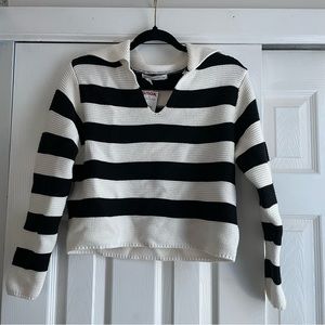 NWT striped cropped sweater